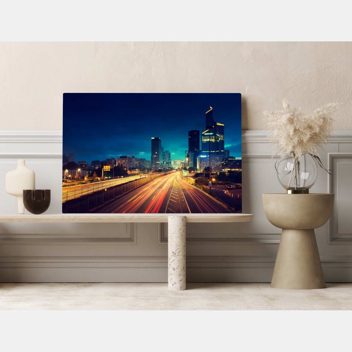 Obraz na płótnie La Défense panorama miasta o zmierzchu – Wallissimo® Obraz na płótnie La Défense panorama miasta o zmierzchu – Wallissimo®