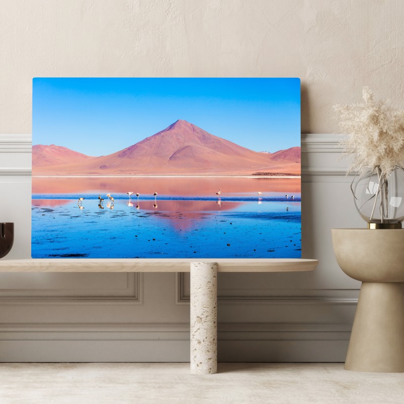 Obraz na płótnie flamingi nad Laguna Colorada, Boliwia – Wallissimo® Obraz na płótnie flamingi nad Laguna Colorada, Boliwia – Wallissimo®