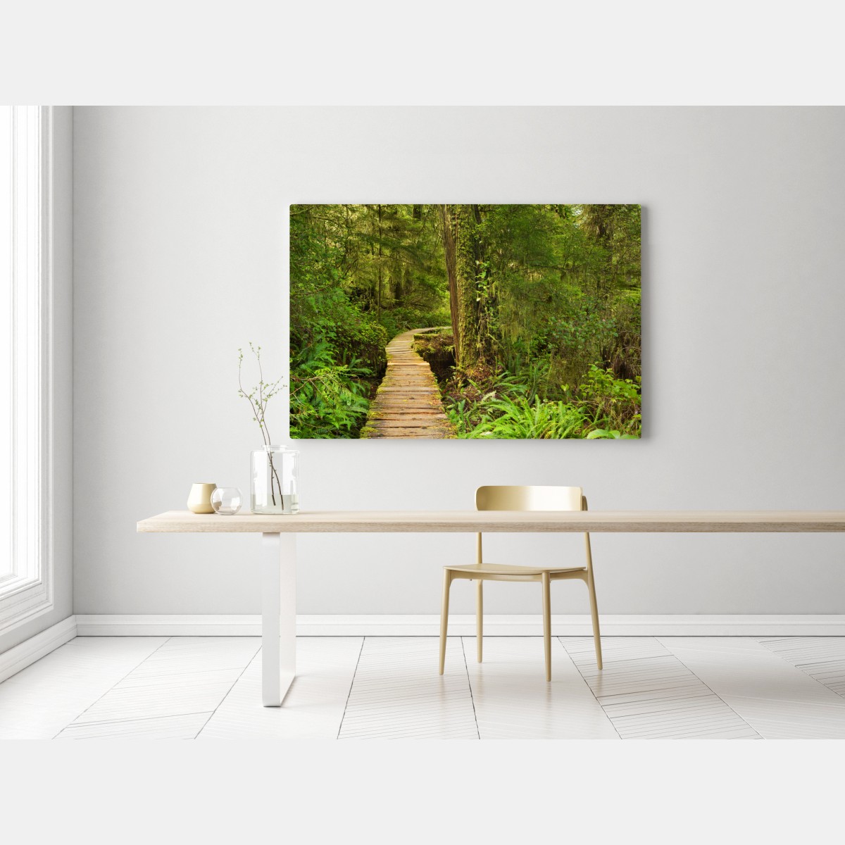 Obraz na płótnie pomost w lesie deszczowym Pacific Rim – Wallissimo® Obraz na płótnie pomost w lesie deszczowym Pacific Rim – Wallissimo®