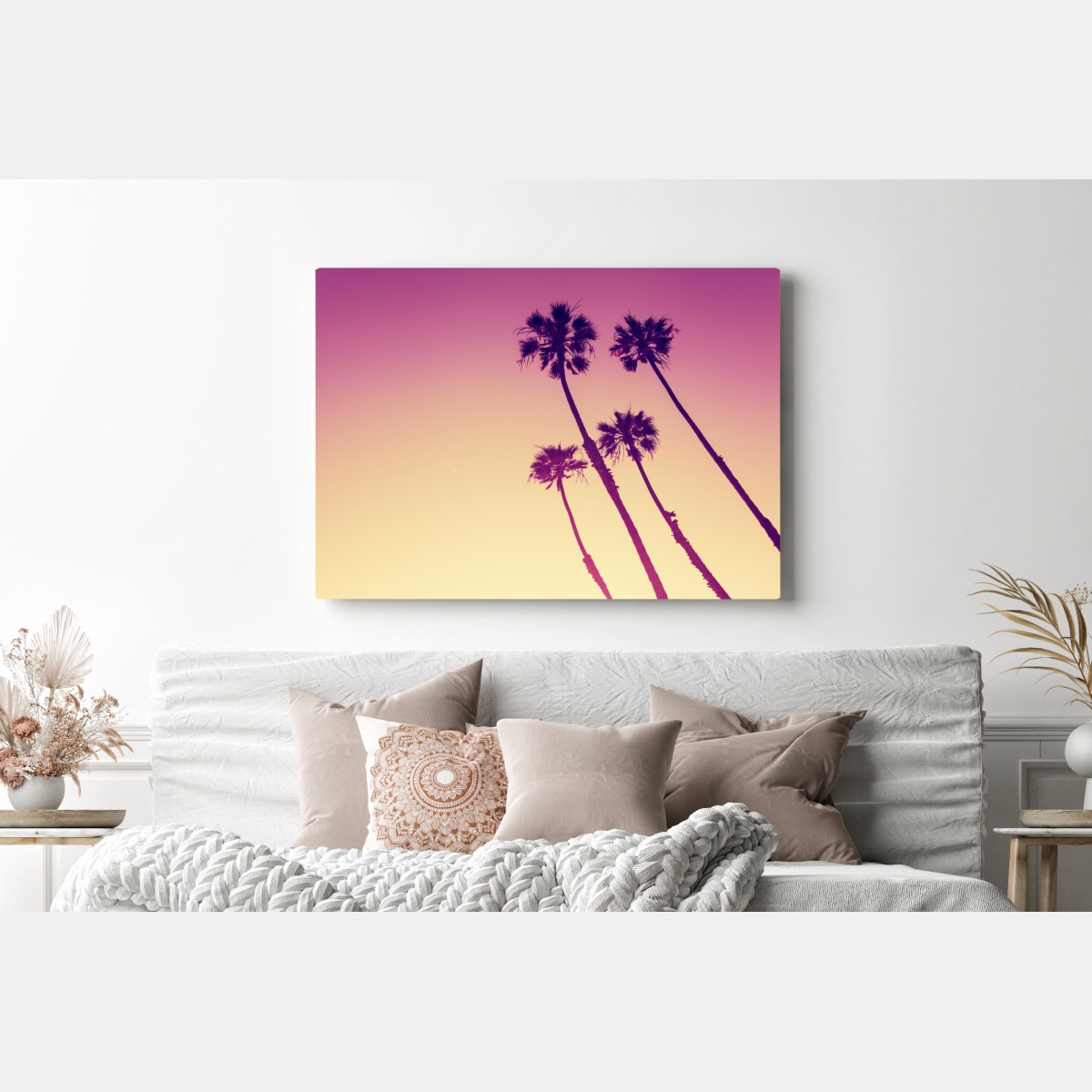 Obraz na płótnie palmy z Kalifornii na Sunset Cliffs – Wallissimo® Obraz na płótnie palmy z Kalifornii na Sunset Cliffs – Wallissimo®