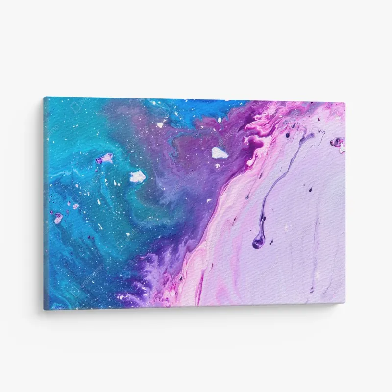 Obraz na płótnie żywa niebiesko-fioletowa abstrakcja akrylowa
