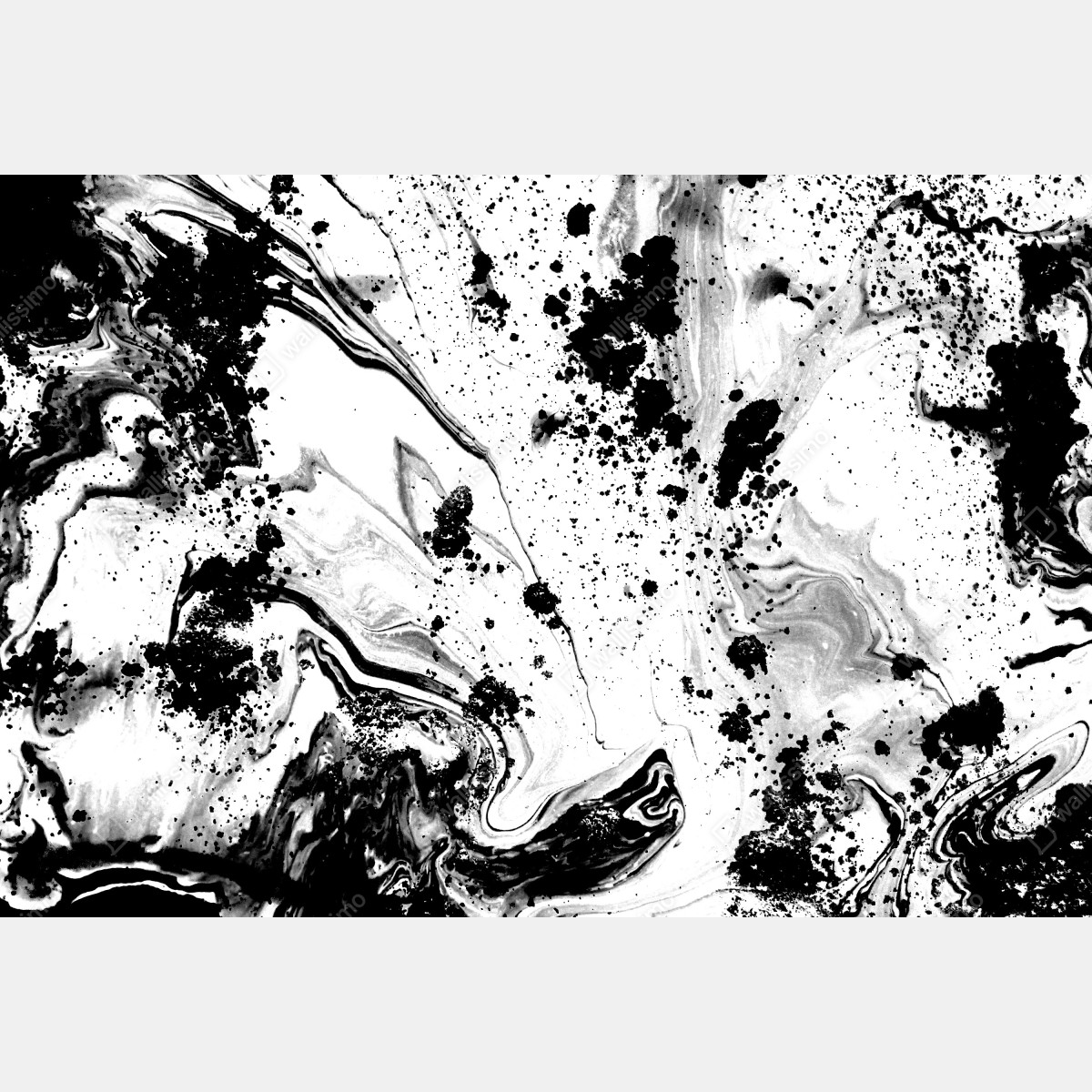 Obraz na płótnie monochromatyczny marmur atramentowy abstrakcja – Wallissimo® Obraz na płótnie monochromatyczny marmur atramentowy abstrakcja – Wallissimo®