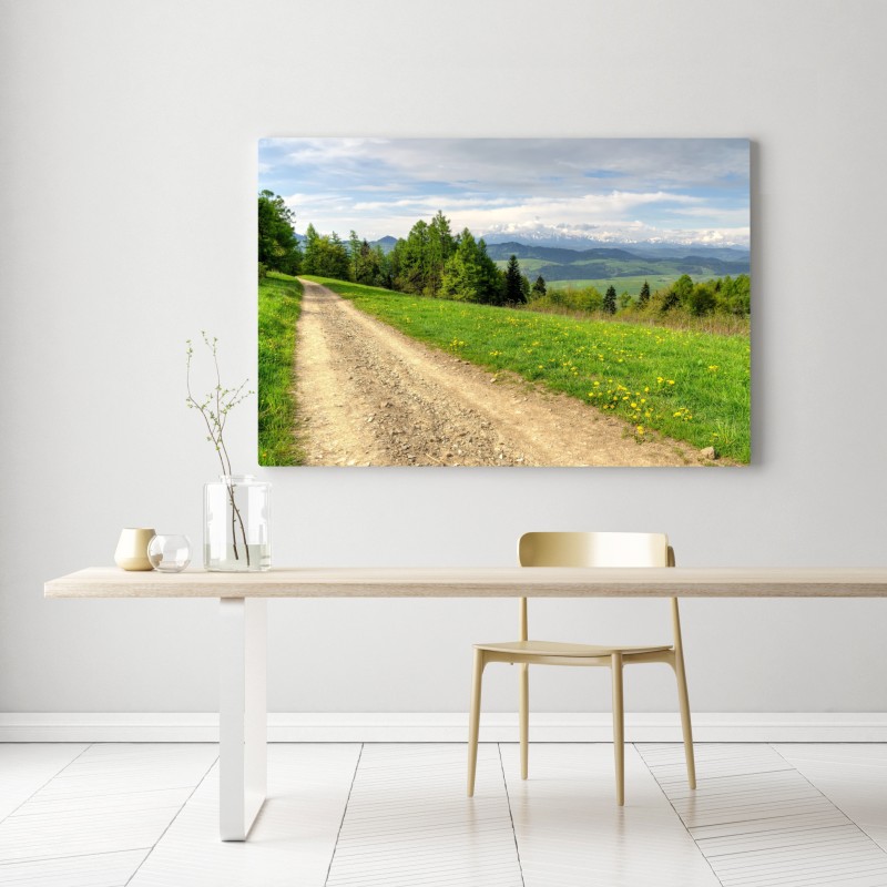 Obraz na płótnie Gorce wiosenny szlak – Wallissimo® Obraz na płótnie Gorce wiosenny szlak – Wallissimo®
