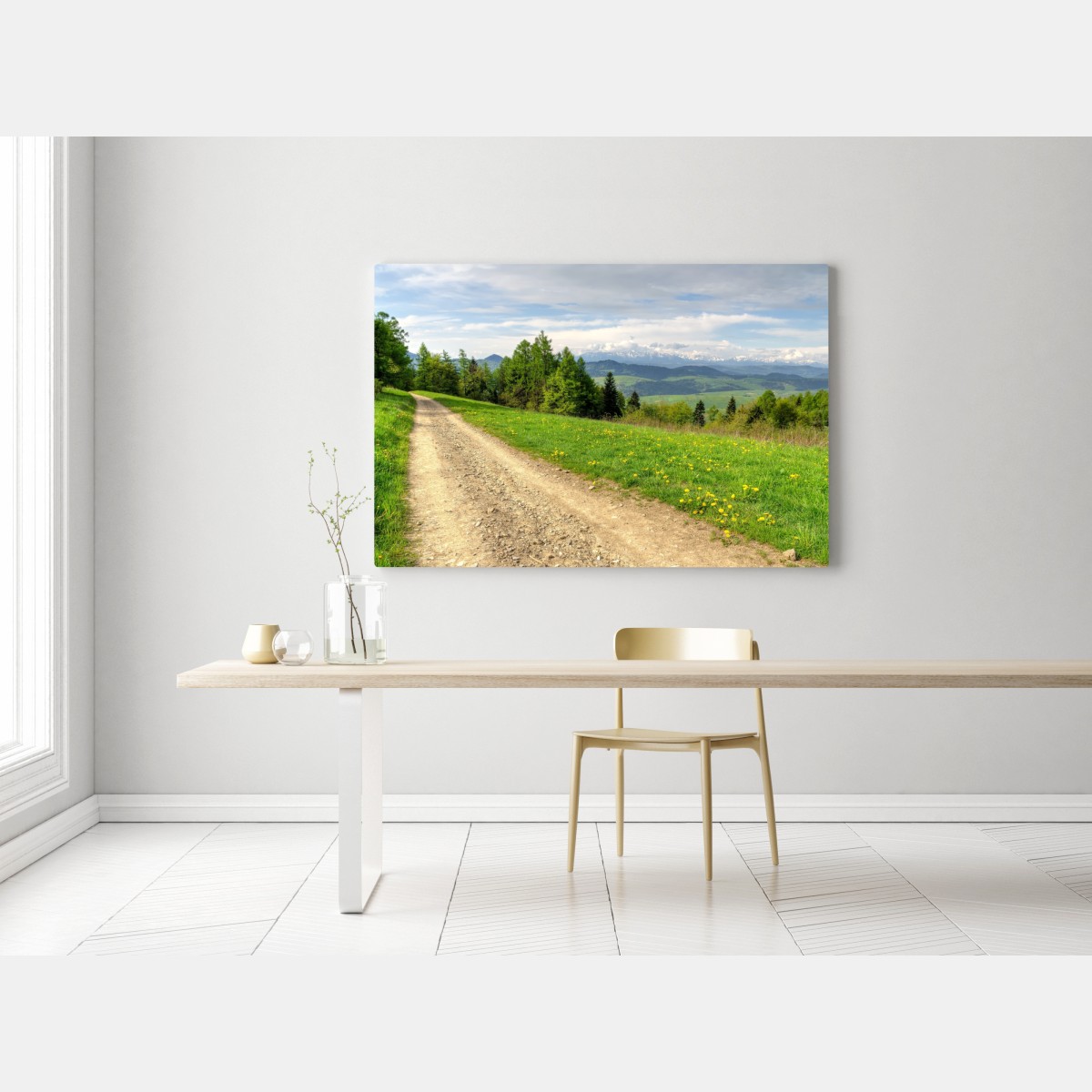 Obraz na płótnie Gorce wiosenny szlak – Wallissimo® Obraz na płótnie Gorce wiosenny szlak – Wallissimo®
