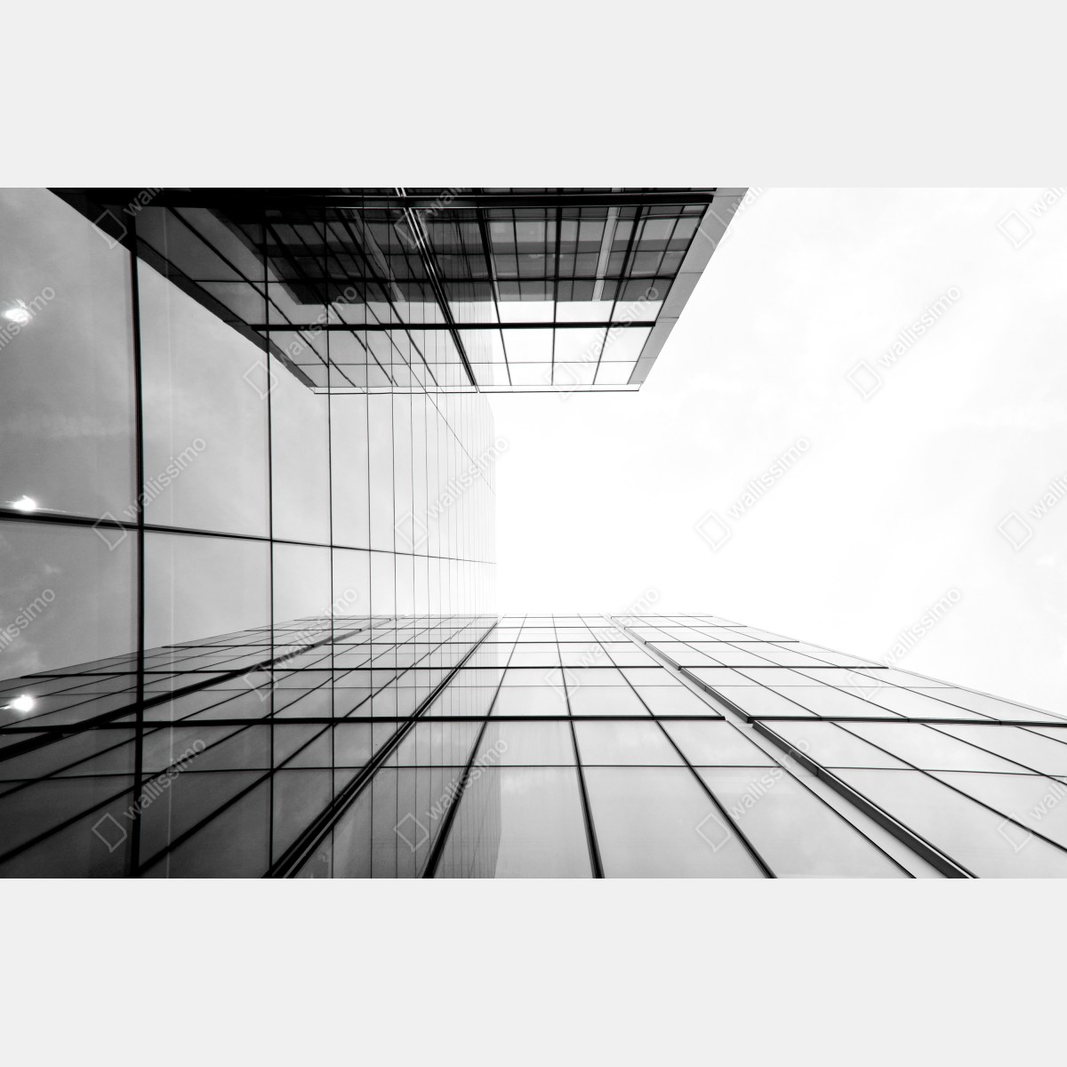 Obraz na płótnie minimalistyczna perspektywa szklanego wieżowca – Wallissimo® Obraz na płótnie minimalistyczna perspektywa szklanego wieżowca – Wallissimo®