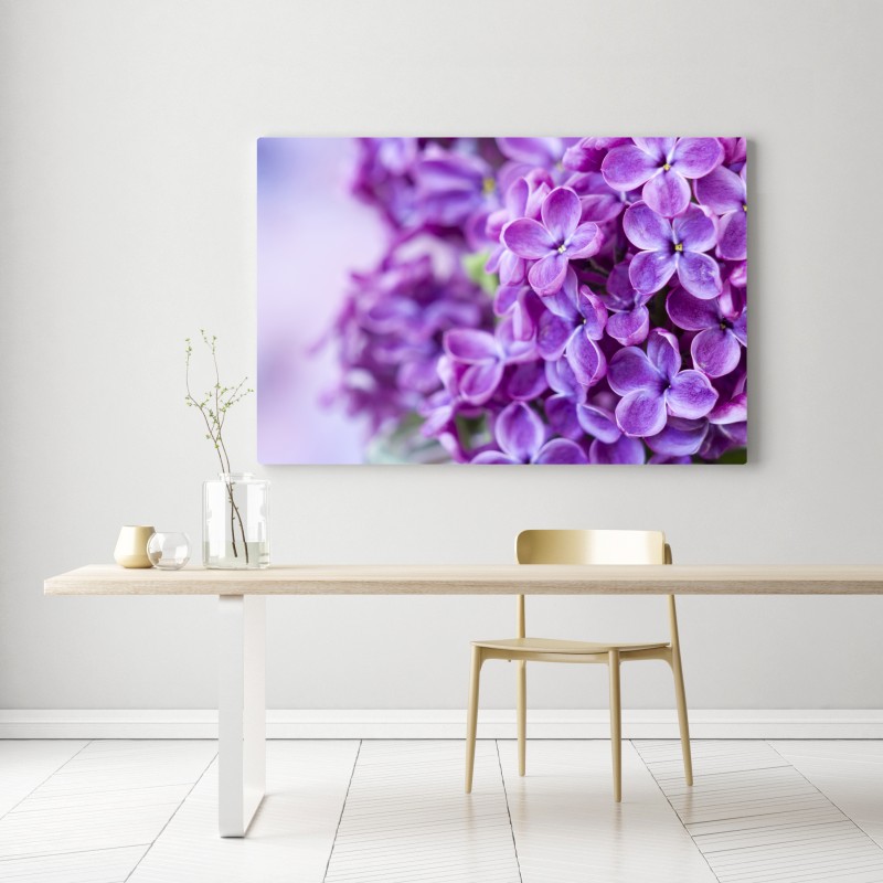 Obraz na płótnie fioletowe kwiaty lilaka zbliżenie – Wallissimo® Obraz na płótnie fioletowe kwiaty lilaka zbliżenie – Wallissimo®