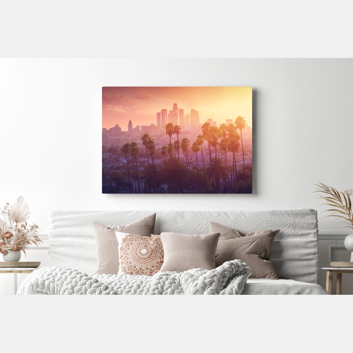 Obraz na płótnie Los Angeles złoty zachód słońca nad miastem – Wallissimo® Obraz na płótnie Los Angeles złoty zachód słońca nad miastem – Wallissimo®