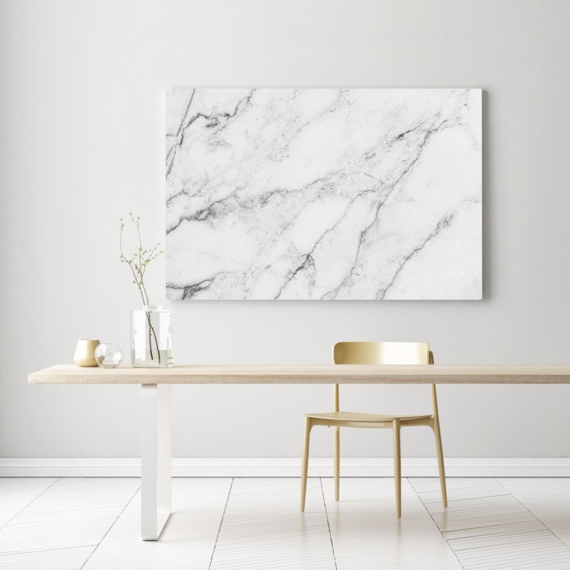 Obraz na płótnie biała tekstura marmuru z szarymi żyłkami – Wallissimo® Obraz na płótnie biała tekstura marmuru z szarymi żyłkami – Wallissimo®