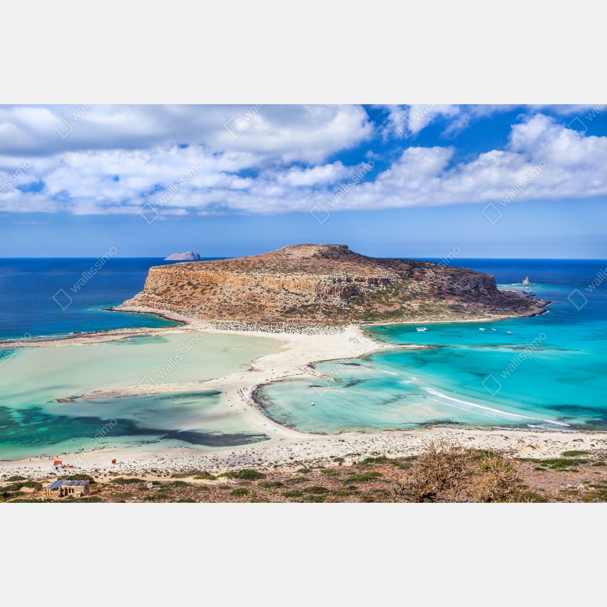 Obraz na płótnie turkusowa laguna nad piaszczystą plażą – Wallissimo® Obraz na płótnie turkusowa laguna nad piaszczystą plażą – Wallissimo®