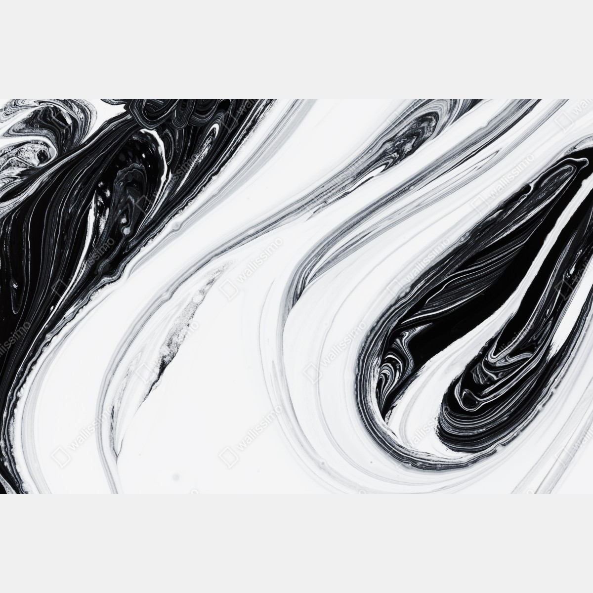 Obraz na płótnie monochromatyczne marmurowe wiry – Wallissimo® Obraz na płótnie monochromatyczne marmurowe wiry – Wallissimo®