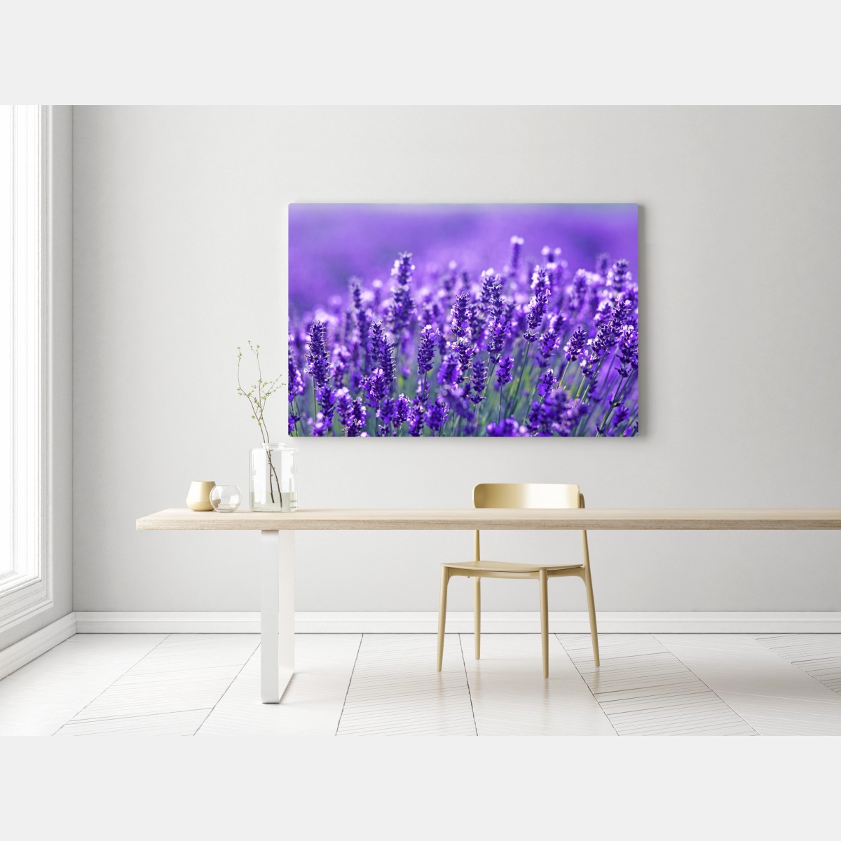 Obraz na płótnie zbliżenie pola lawendy – Wallissimo® Obraz na płótnie zbliżenie pola lawendy – Wallissimo®