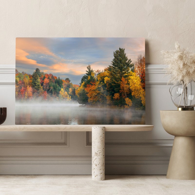 Obraz na płótnie mglisty jesienny poranek w Stowe