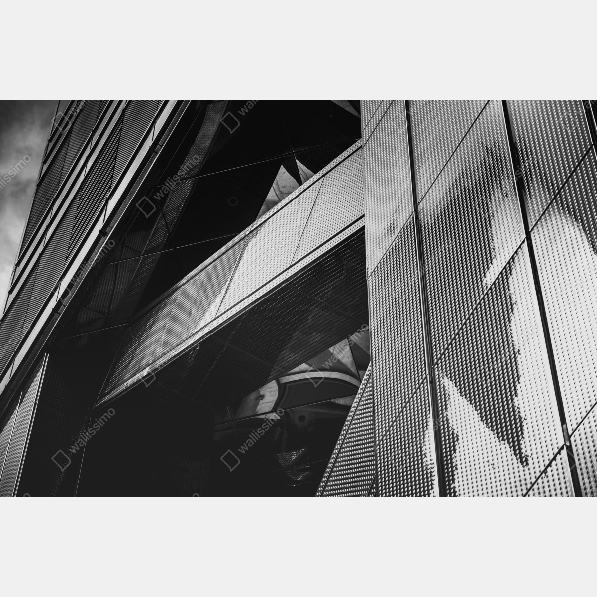 Obraz na płótnie geometryczna fasada w monochromie – Wallissimo®