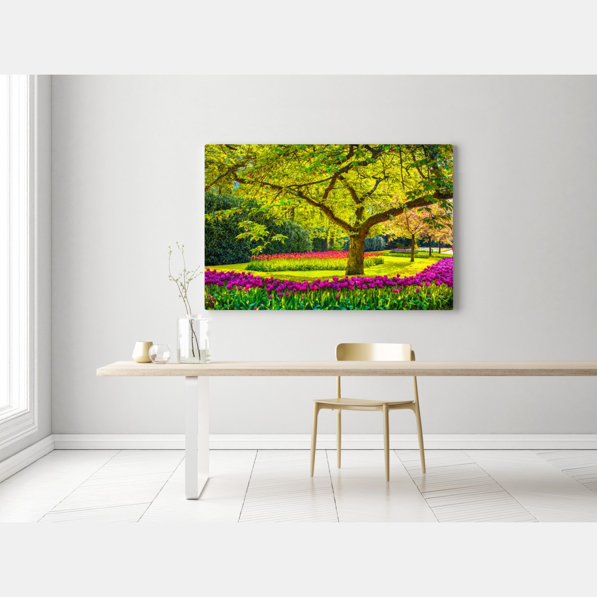 Obraz na płótnie barwny ogród tulipanów w Keukenhof – Wallissimo® Obraz na płótnie barwny ogród tulipanów w Keukenhof – Wallissimo®