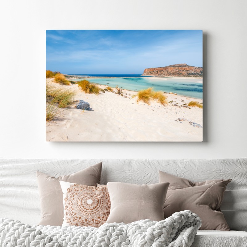 Obraz na płótnie laguna Balos, Kreta: turkusowa oaza – Wallissimo® Obraz na płótnie laguna Balos, Kreta: turkusowa oaza – Wallissimo®