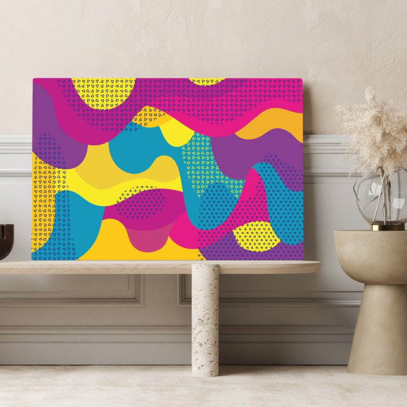 Obraz na płótnie żywy abstrakcyjny wzór fal – Wallissimo® Obraz na płótnie żywy abstrakcyjny wzór fal – Wallissimo®