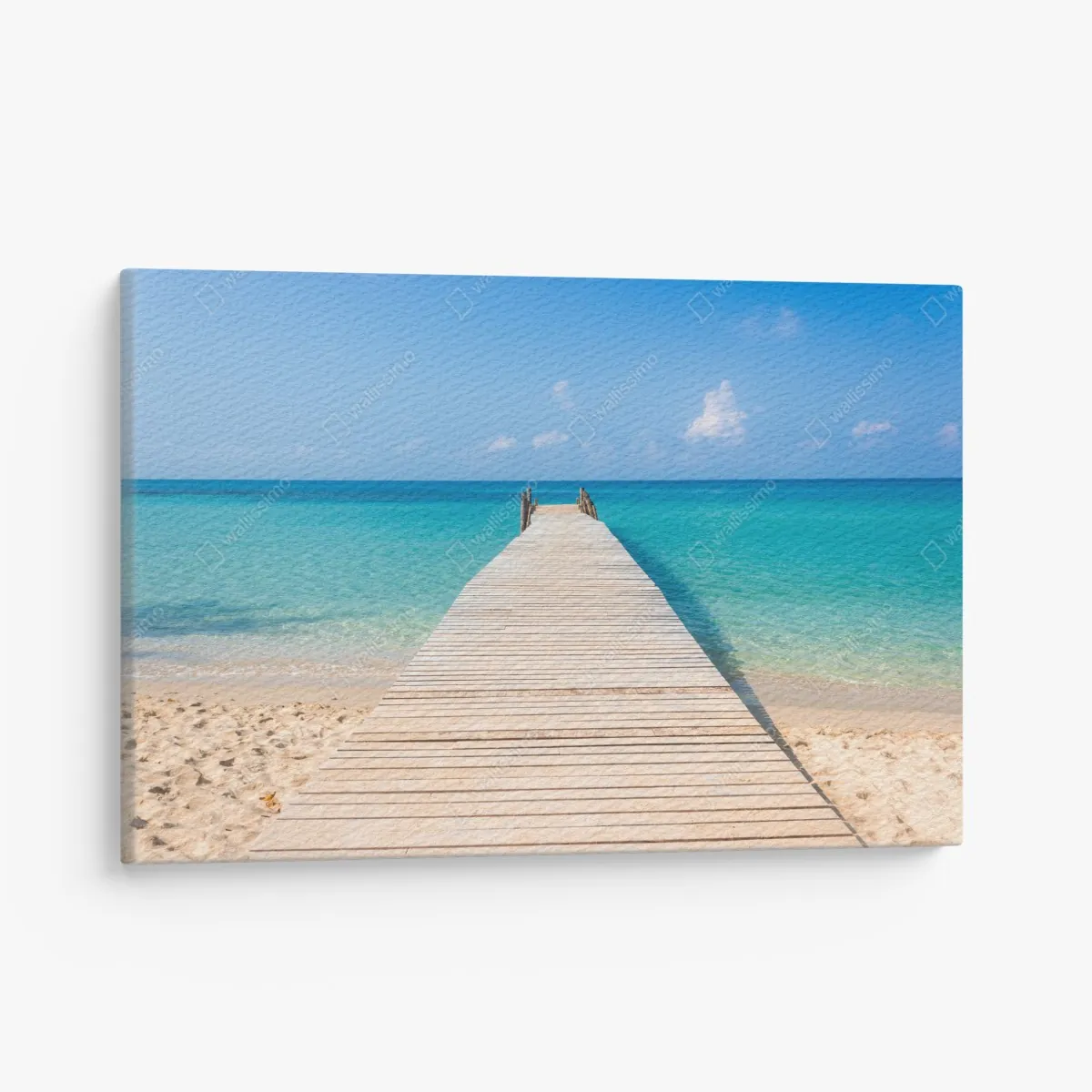Obraz na płótnie drewniany pomost nad turkusowym morzem – Wallissimo® Obraz na płótnie drewniany pomost nad turkusowym morzem – Wallissimo®