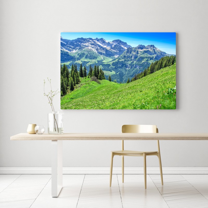 Obraz na płótnie alpejska panorama Engelberg, Szwajcaria – Wallissimo® Obraz na płótnie alpejska panorama Engelberg, Szwajcaria – Wallissimo®