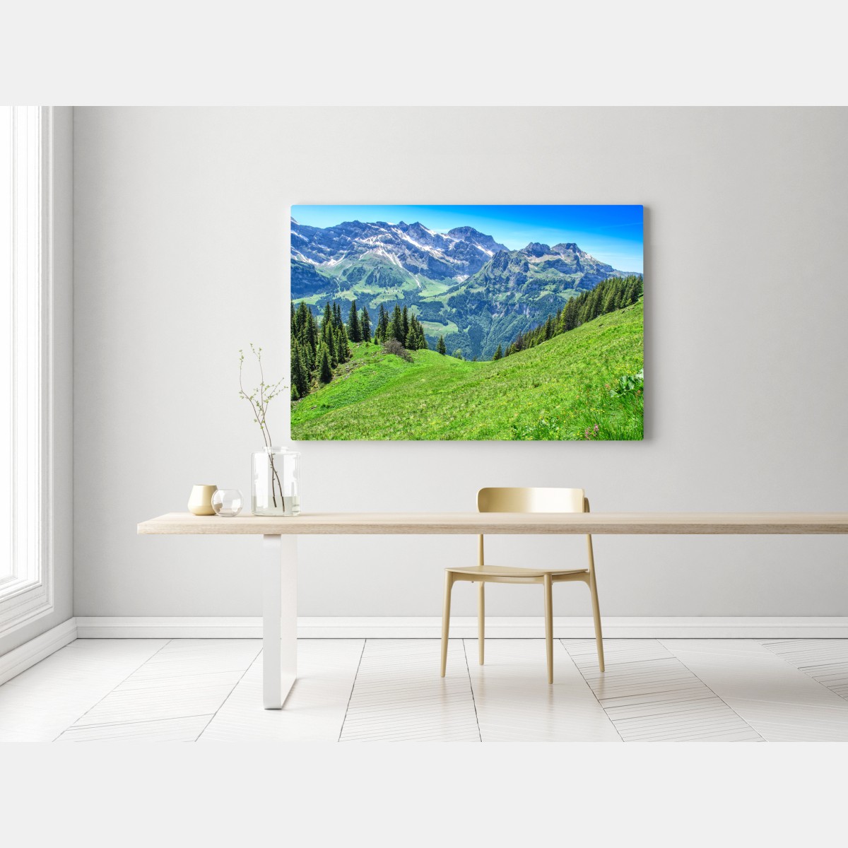 Obraz na płótnie alpejska panorama Engelberg, Szwajcaria – Wallissimo® Obraz na płótnie alpejska panorama Engelberg, Szwajcaria – Wallissimo®