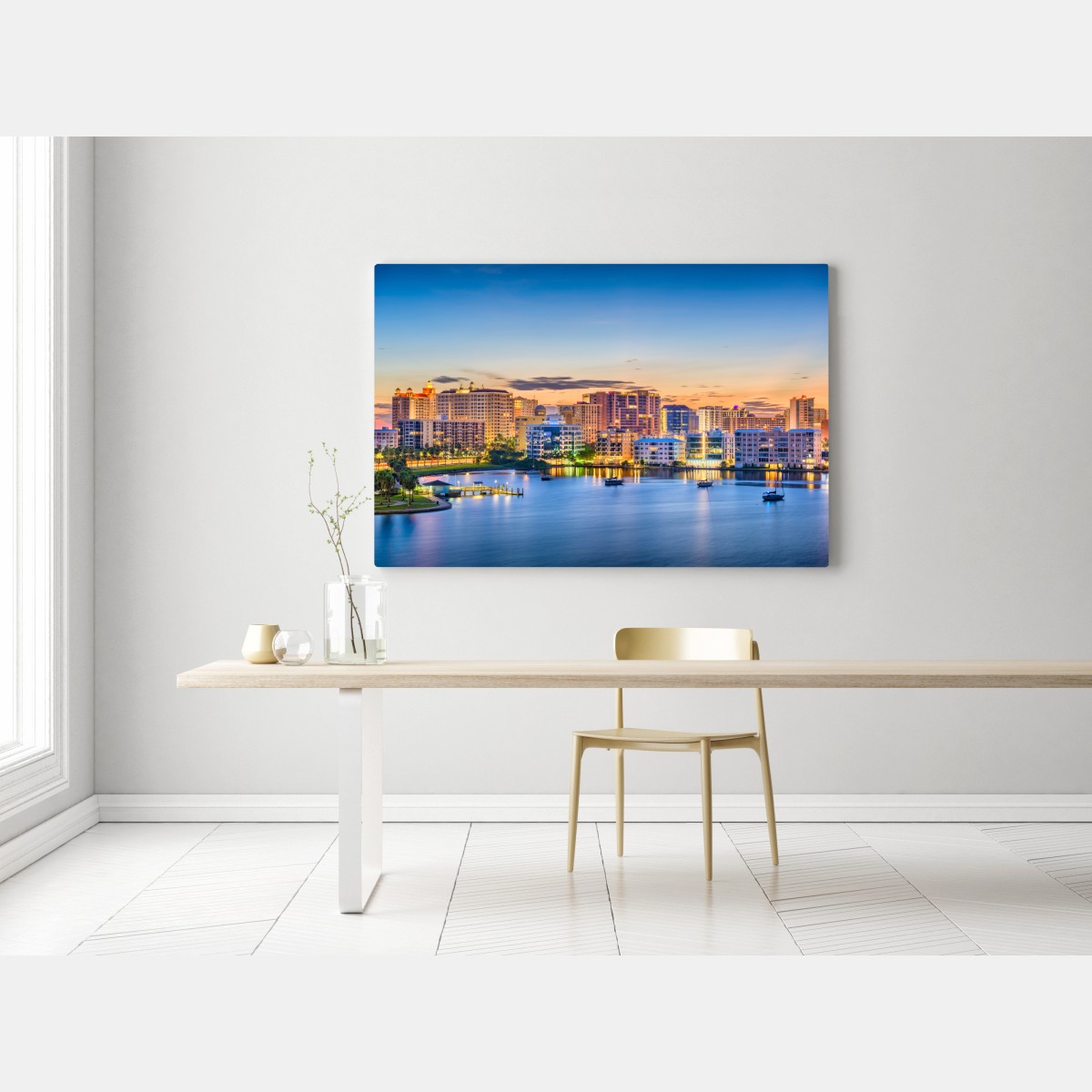 Obraz na płótnie Sarasota o świcie nad zatoką – Wallissimo® Obraz na płótnie Sarasota o świcie nad zatoką – Wallissimo®
