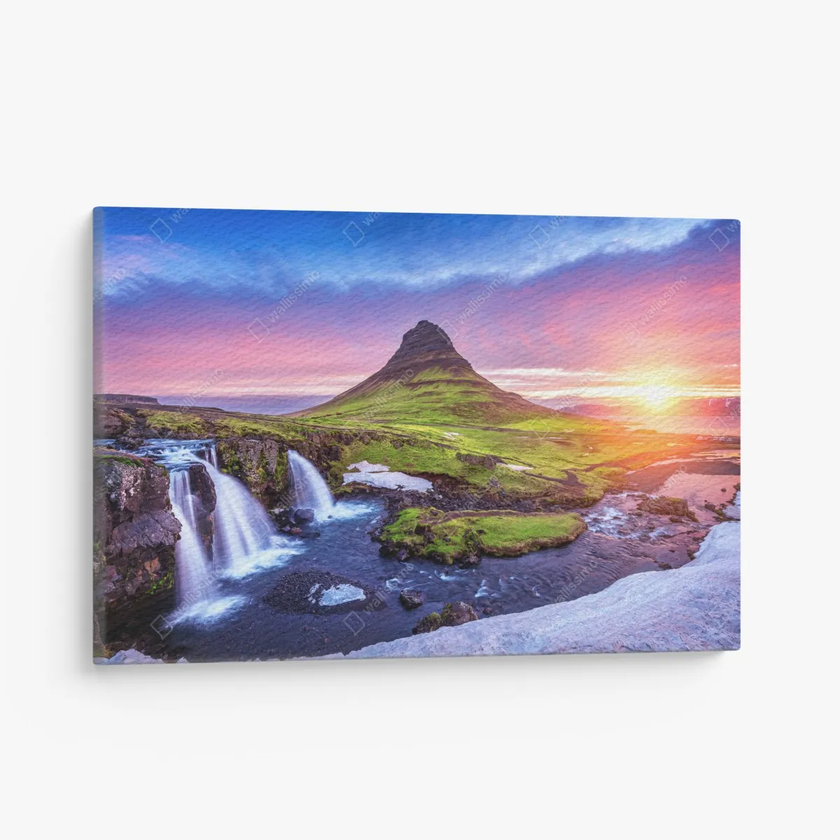 Obraz na płótnie Kirkjufell o wschodzie słońca – Wallissimo® Obraz na płótnie Kirkjufell o wschodzie słońca – Wallissimo®