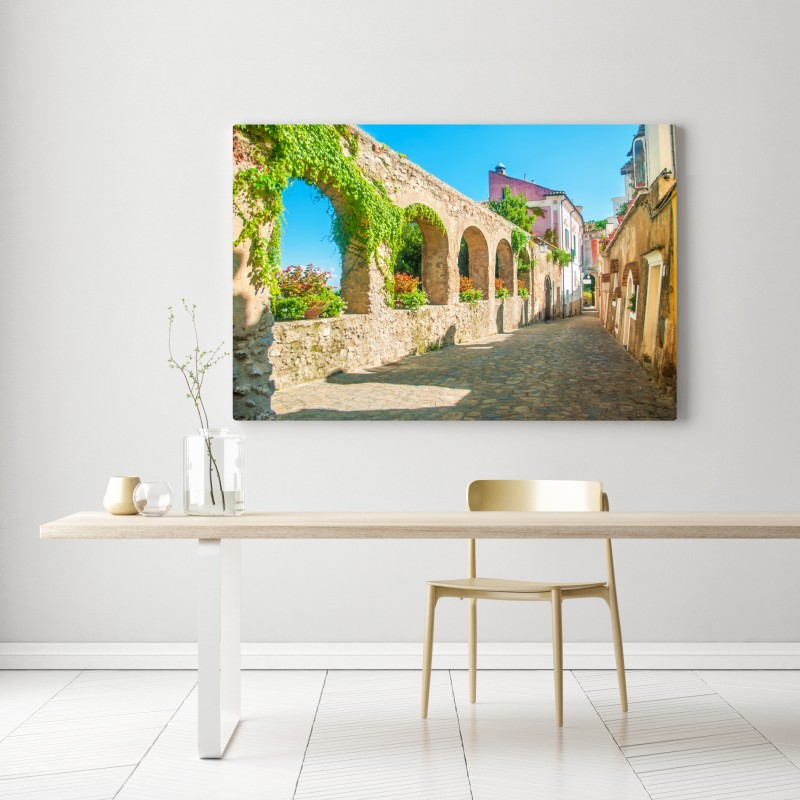 Obraz na płótnie słoneczne łuki w Ravello – Wallissimo® Obraz na płótnie słoneczne łuki w Ravello – Wallissimo®