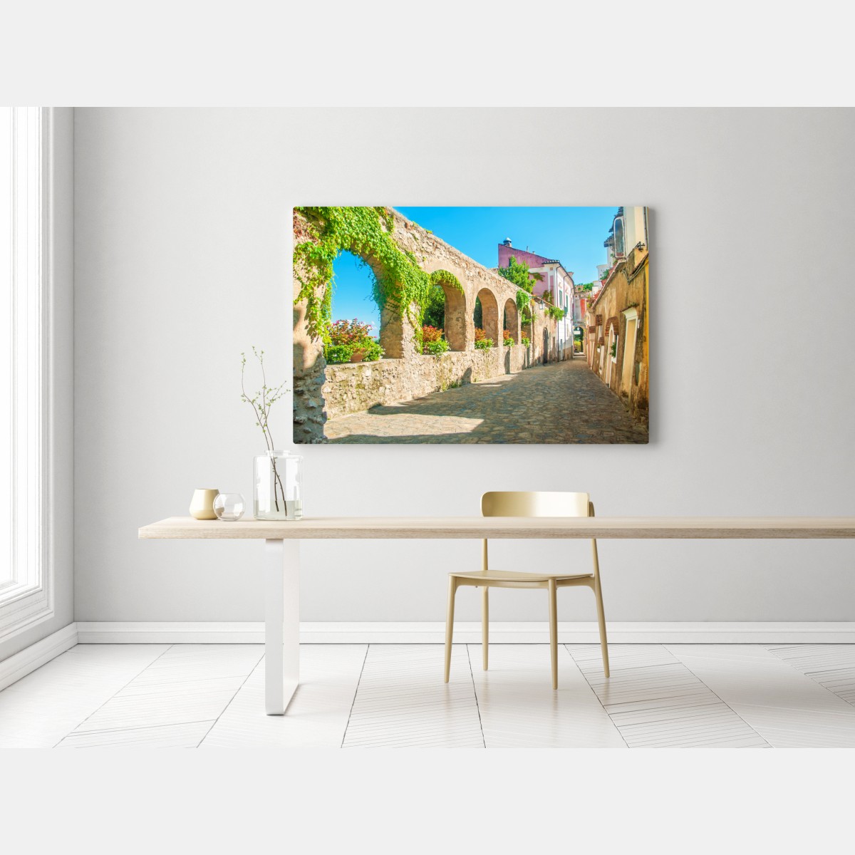 Obraz na płótnie słoneczne łuki w Ravello – Wallissimo® Obraz na płótnie słoneczne łuki w Ravello – Wallissimo®