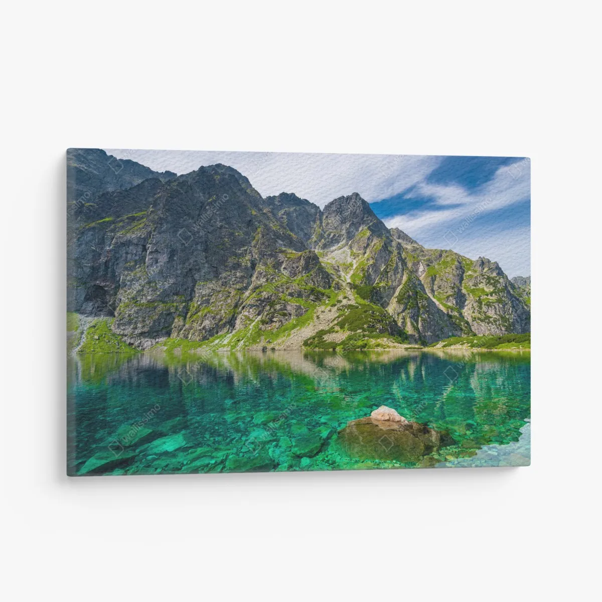 Obraz na płótnie Czarny Staw górskie odbicie Tatry – Wallissimo® Obraz na płótnie Czarny Staw górskie odbicie Tatry – Wallissimo®