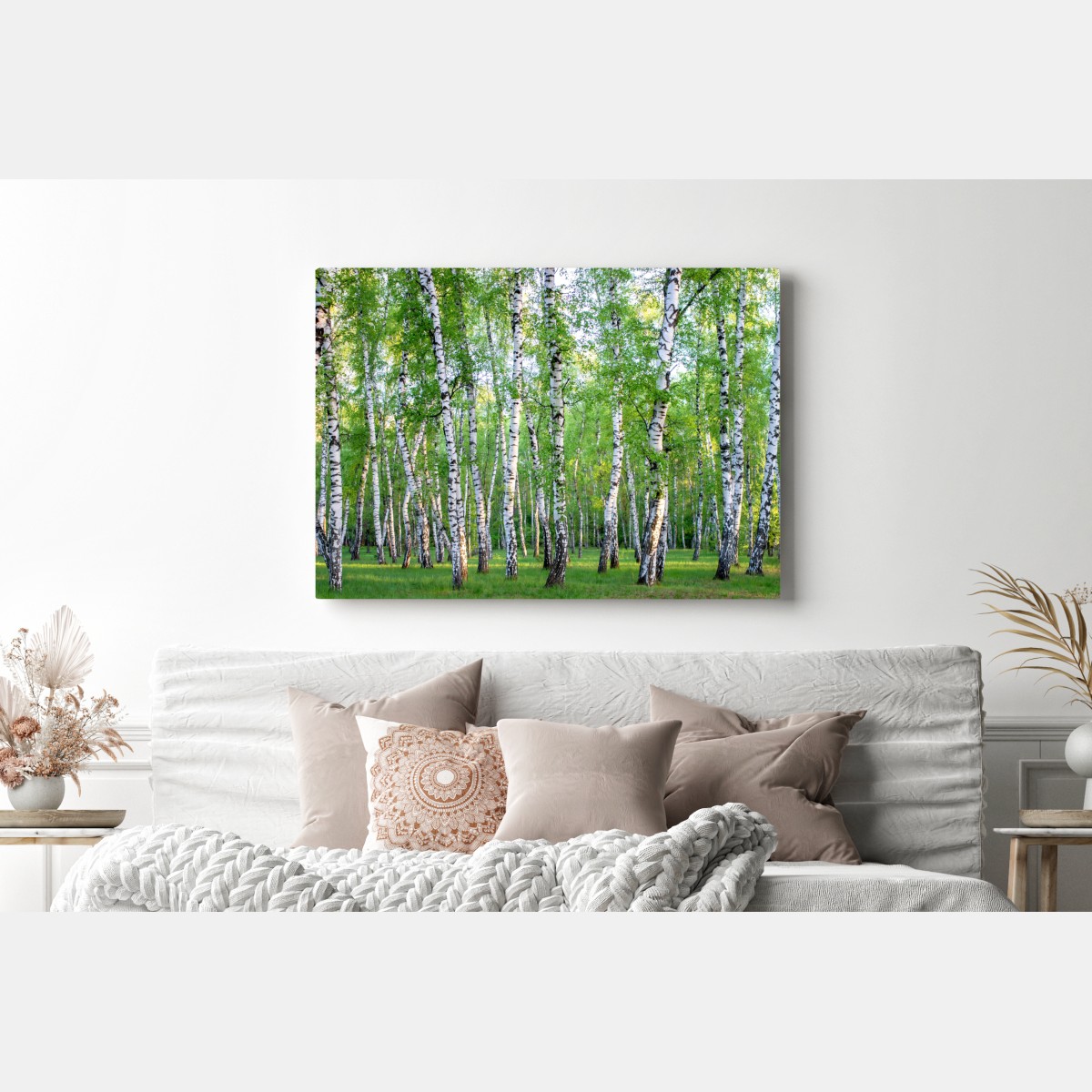 Obraz na płótnie spokojny brzozowy gaj latem – Wallissimo® Obraz na płótnie spokojny brzozowy gaj latem – Wallissimo®