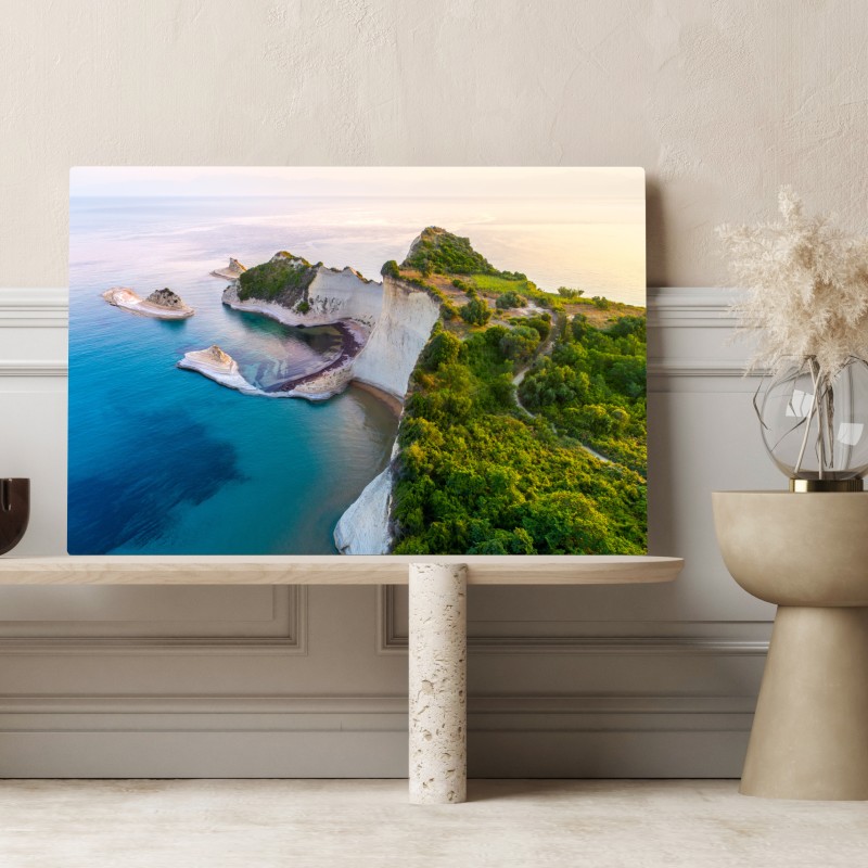 Obraz na płótnie powietrzny widok klifów i turkusowego morza