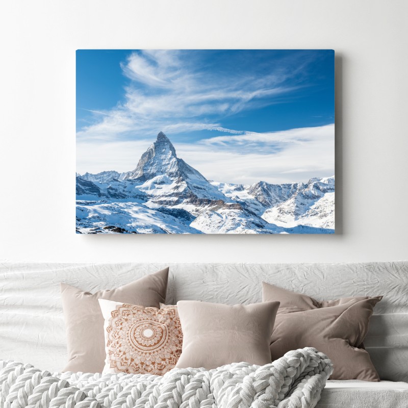 Obraz na płótnie majestatyczny alpejski szczyt w Alpach – Wallissimo® Obraz na płótnie majestatyczny alpejski szczyt w Alpach – Wallissimo®