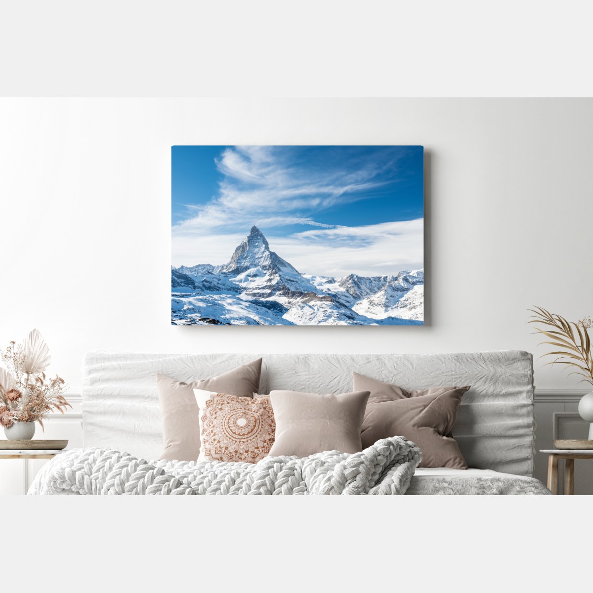 Obraz na płótnie majestatyczny alpejski szczyt w Alpach – Wallissimo® Obraz na płótnie majestatyczny alpejski szczyt w Alpach – Wallissimo®