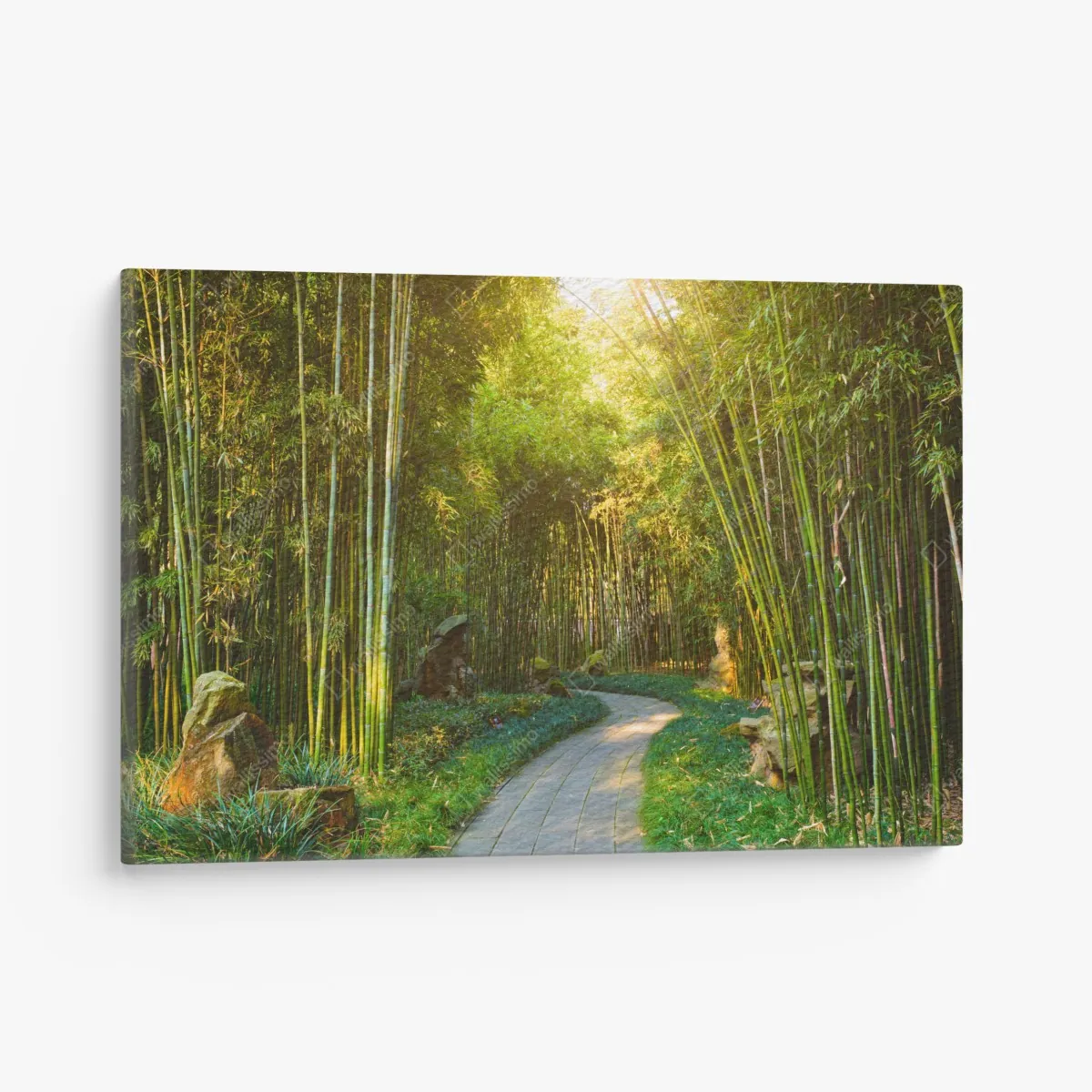 Obraz na płótnie spokojna ścieżka w bambusowym lesie – Wallissimo® Obraz na płótnie spokojna ścieżka w bambusowym lesie – Wallissimo®