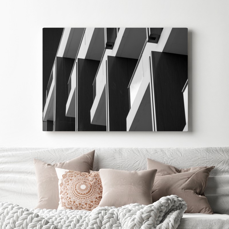 Obraz na płótnie geometryczny wzór balkonów – Wallissimo® Obraz na płótnie geometryczny wzór balkonów – Wallissimo®