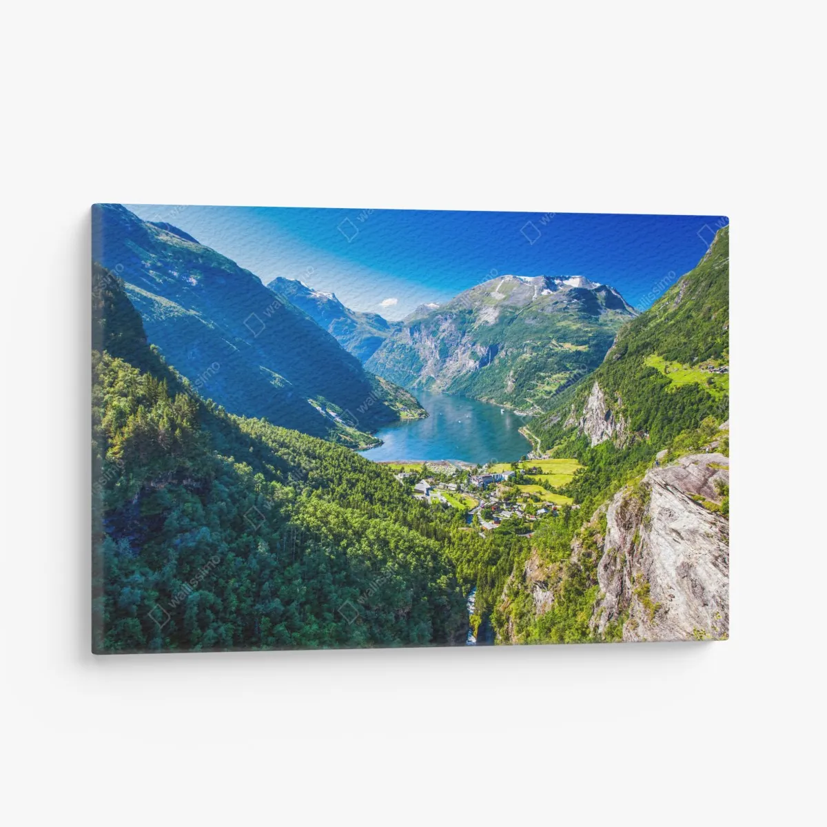 Obraz na płótnie Geirangerfjord panorama górska – Wallissimo® Obraz na płótnie Geirangerfjord panorama górska – Wallissimo®