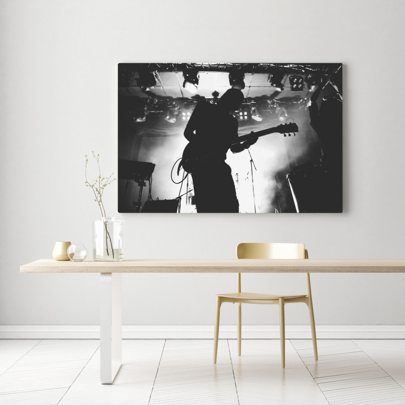 Obraz na płótnie silweta gitarzysty na koncercie – Wallissimo® Obraz na płótnie silweta gitarzysty na koncercie – Wallissimo®