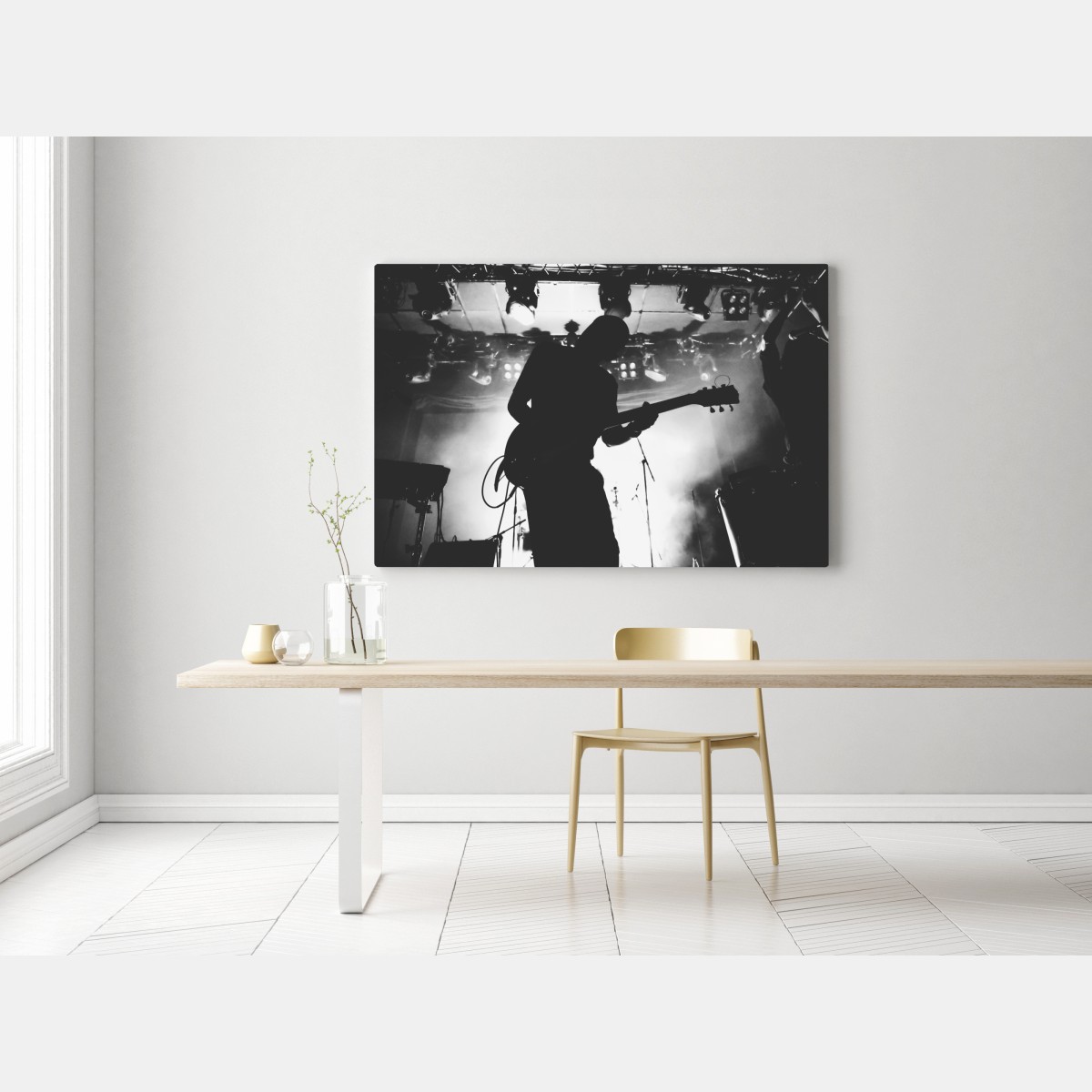 Obraz na płótnie silweta gitarzysty na koncercie – Wallissimo® Obraz na płótnie silweta gitarzysty na koncercie – Wallissimo®