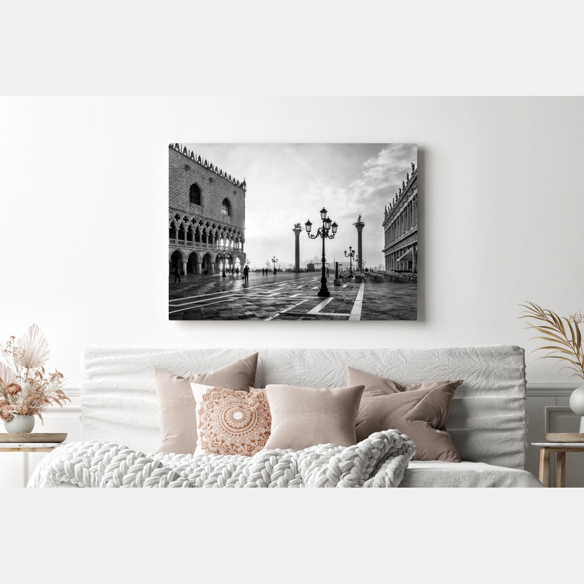 Obraz na płótnie Wenecja plac w porannej mgle – Wallissimo® Obraz na płótnie Wenecja plac w porannej mgle – Wallissimo®