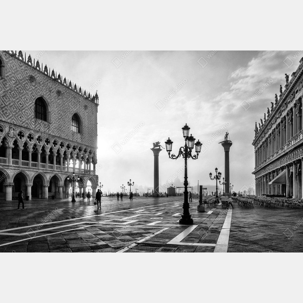 Obraz na płótnie Wenecja plac w porannej mgle – Wallissimo® Obraz na płótnie Wenecja plac w porannej mgle – Wallissimo®