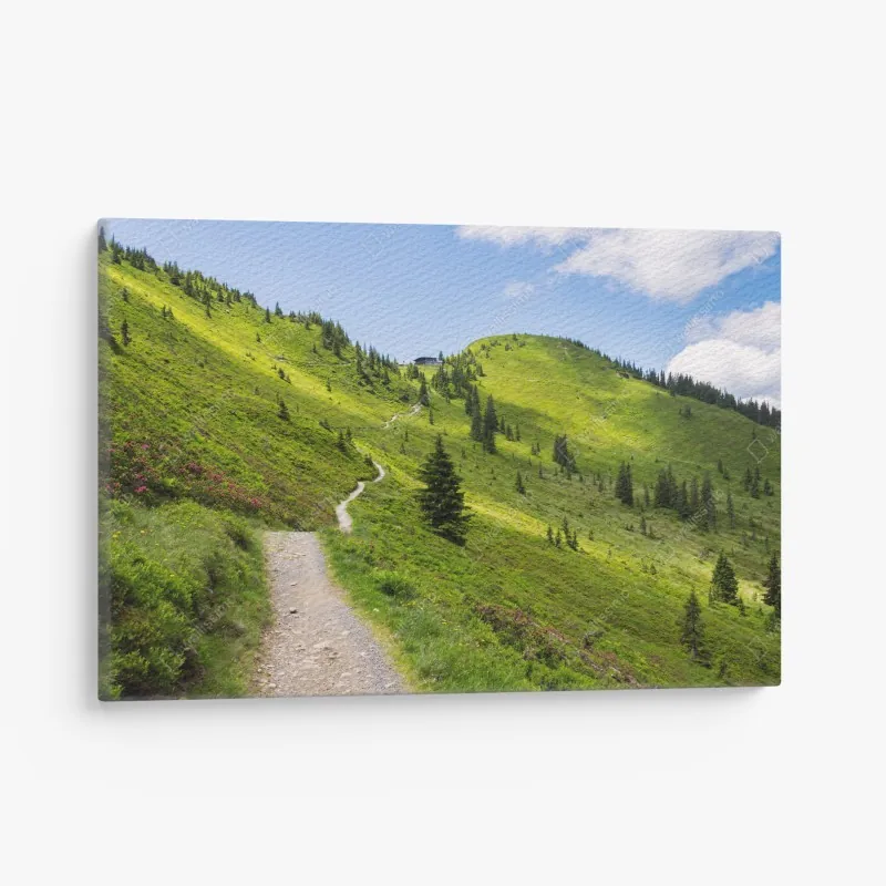 Obraz na płótnie dramatyczne klify wybrzeża o zachodzie słońca – Wallissimo®