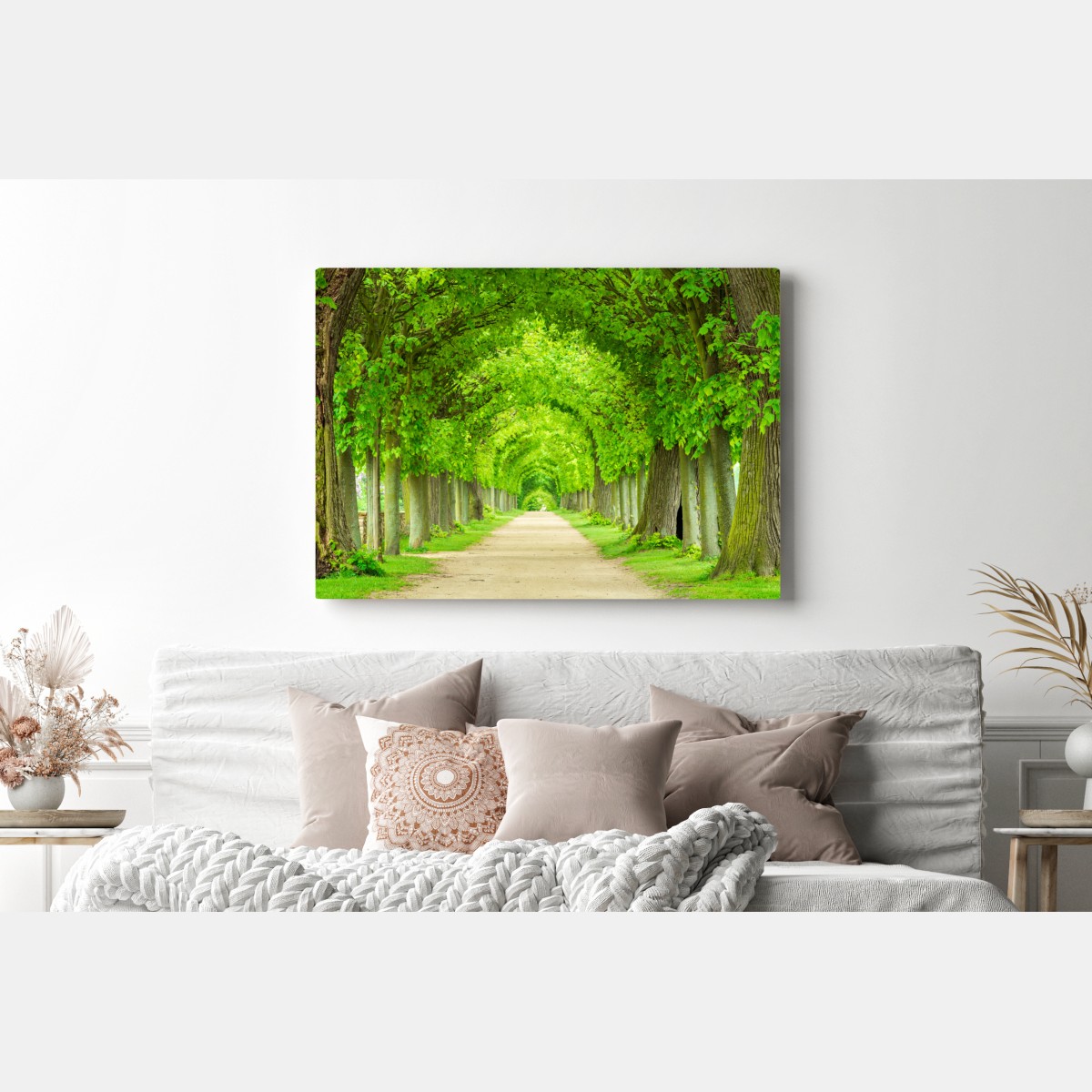 Obraz na płótnie zielony tunel drzew – Wallissimo® Obraz na płótnie zielony tunel drzew – Wallissimo®