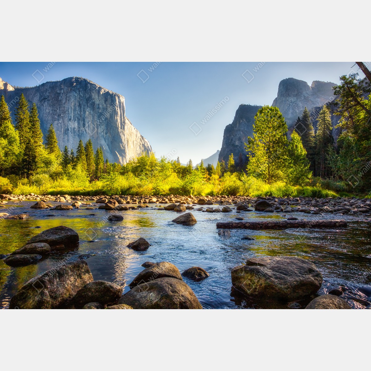 Obraz na płótnie złota dolina nad rzeką – Wallissimo® Obraz na płótnie złota dolina nad rzeką – Wallissimo®