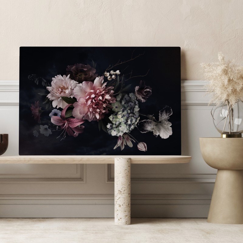 Obraz na płótnie bukiet piwonii i hortensji – Wallissimo® Obraz na płótnie bukiet piwonii i hortensji – Wallissimo®