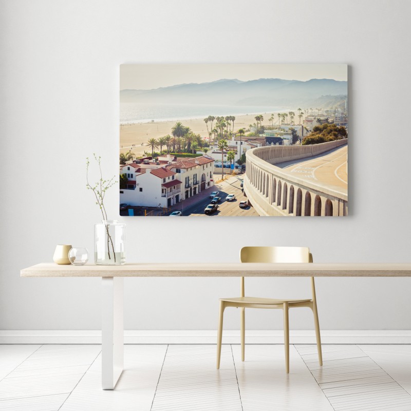 Obraz na płótnie Santa Monica nadmorska panorama – Wallissimo® Obraz na płótnie Santa Monica nadmorska panorama – Wallissimo®