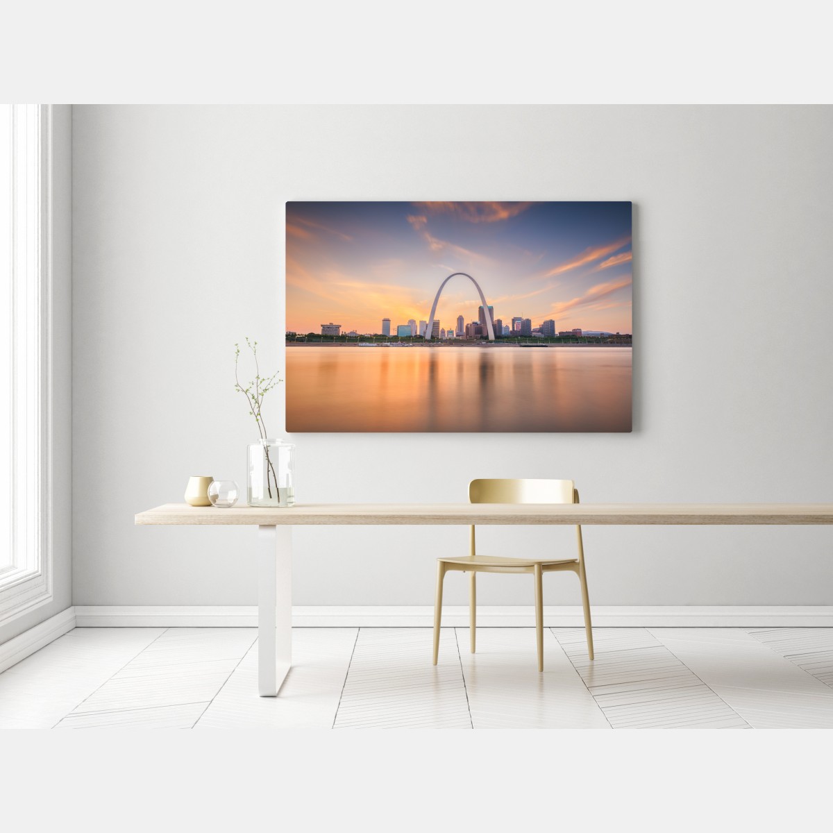 Obraz na płótnie St. Louis panorama o zmierzchu – Wallissimo® Obraz na płótnie St. Louis panorama o zmierzchu – Wallissimo®