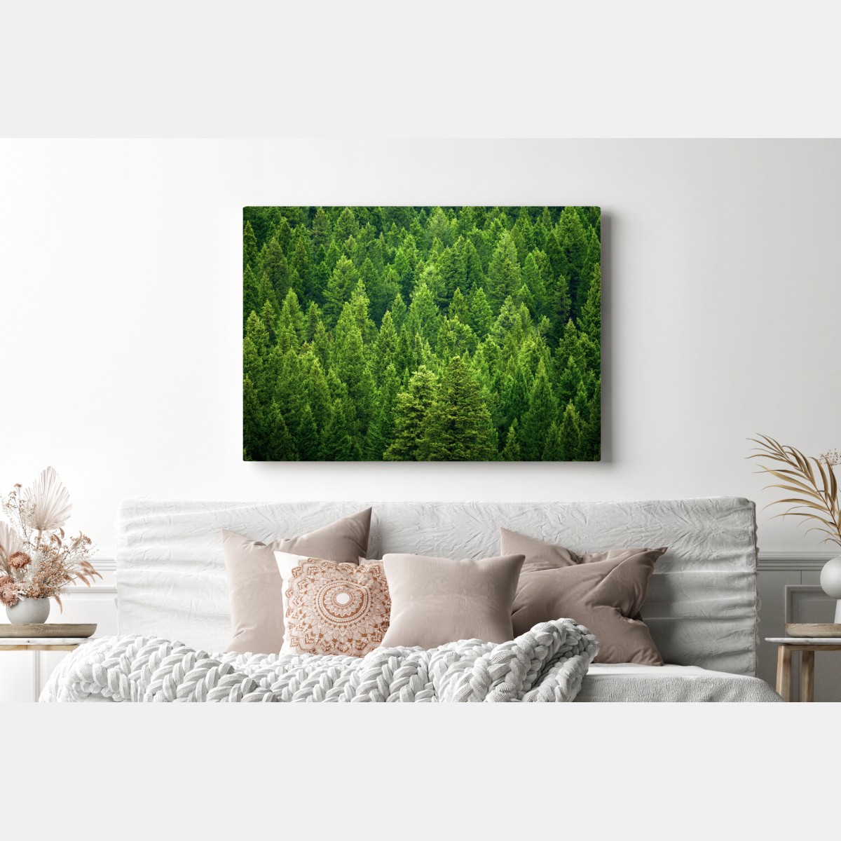 Obraz na płótnie bujna korona lasu sosnowego – Wallissimo® Obraz na płótnie bujna korona lasu sosnowego – Wallissimo®