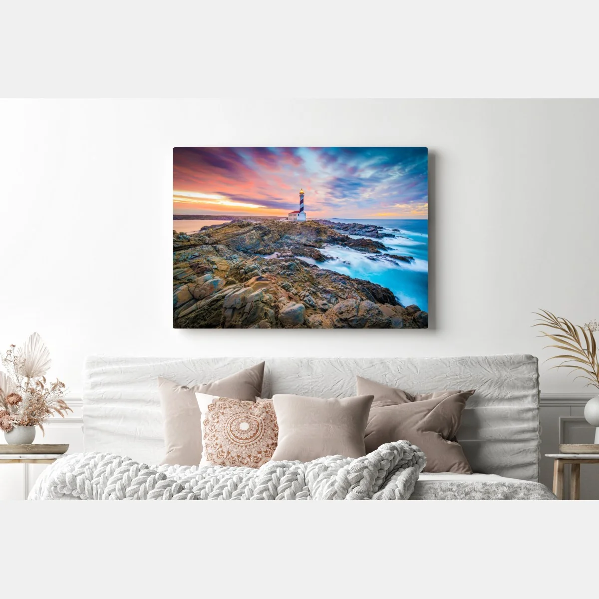 Obraz na płótnie zachód słońca przy latarni Favaritx, Minorka – Wallissimo® Obraz na płótnie zachód słońca przy latarni Favaritx, Minorka – Wallissimo®