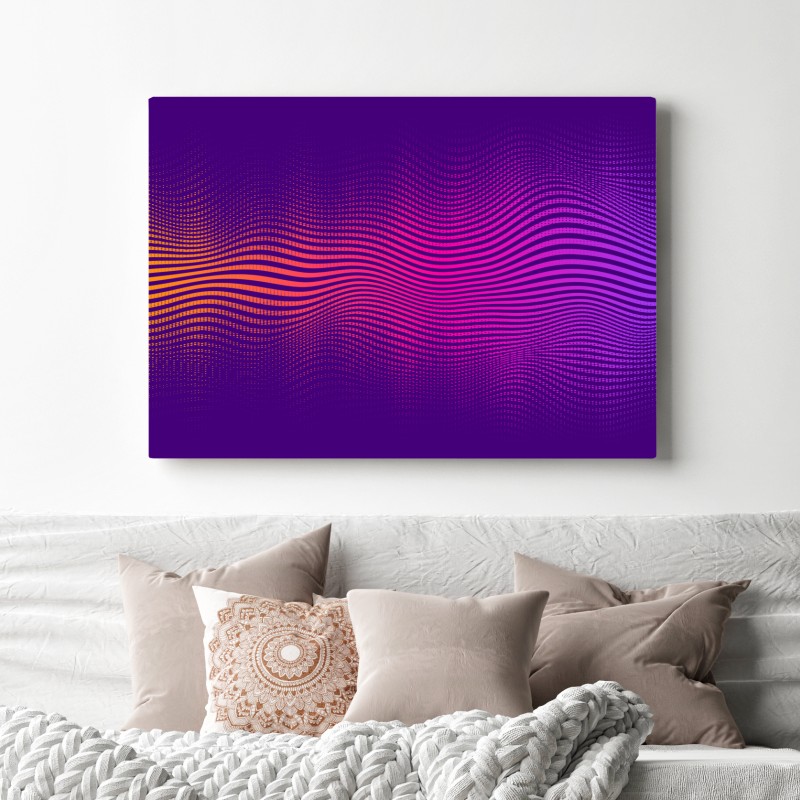Obraz na płótnie żywy gradient falowy wzór – Wallissimo® Obraz na płótnie żywy gradient falowy wzór – Wallissimo®