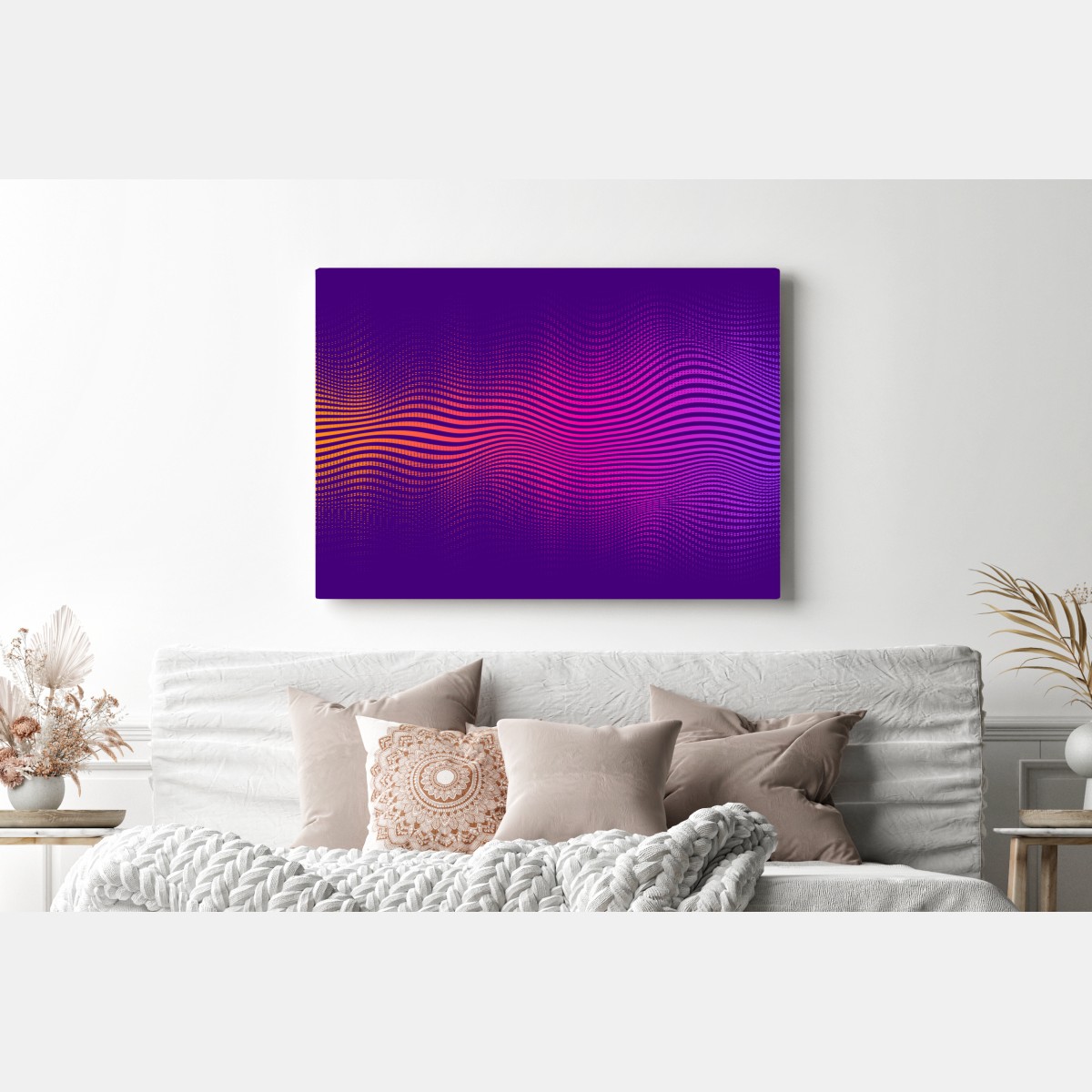 Obraz na płótnie żywy gradient falowy wzór – Wallissimo® Obraz na płótnie żywy gradient falowy wzór – Wallissimo®