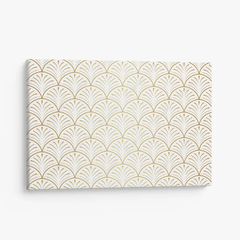 Obraz na płótnie złoty wzór art deco w stylu wachlarza
